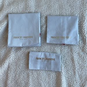 (3) Frances Valentine drawstring dust bags